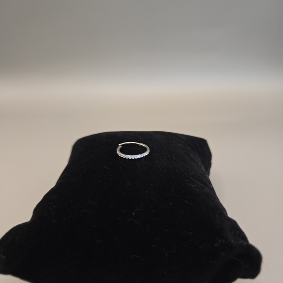 Nose Ring with Silver Accents Surgical Steel. - Picture 2 of 4